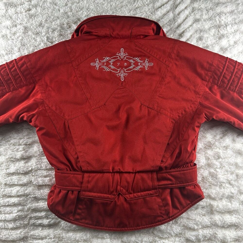 Spyder Ski Coat Embroidered Women's 8 Red‎ Thinsulate 90's Vibe Winter warm - Picture 4 of 16